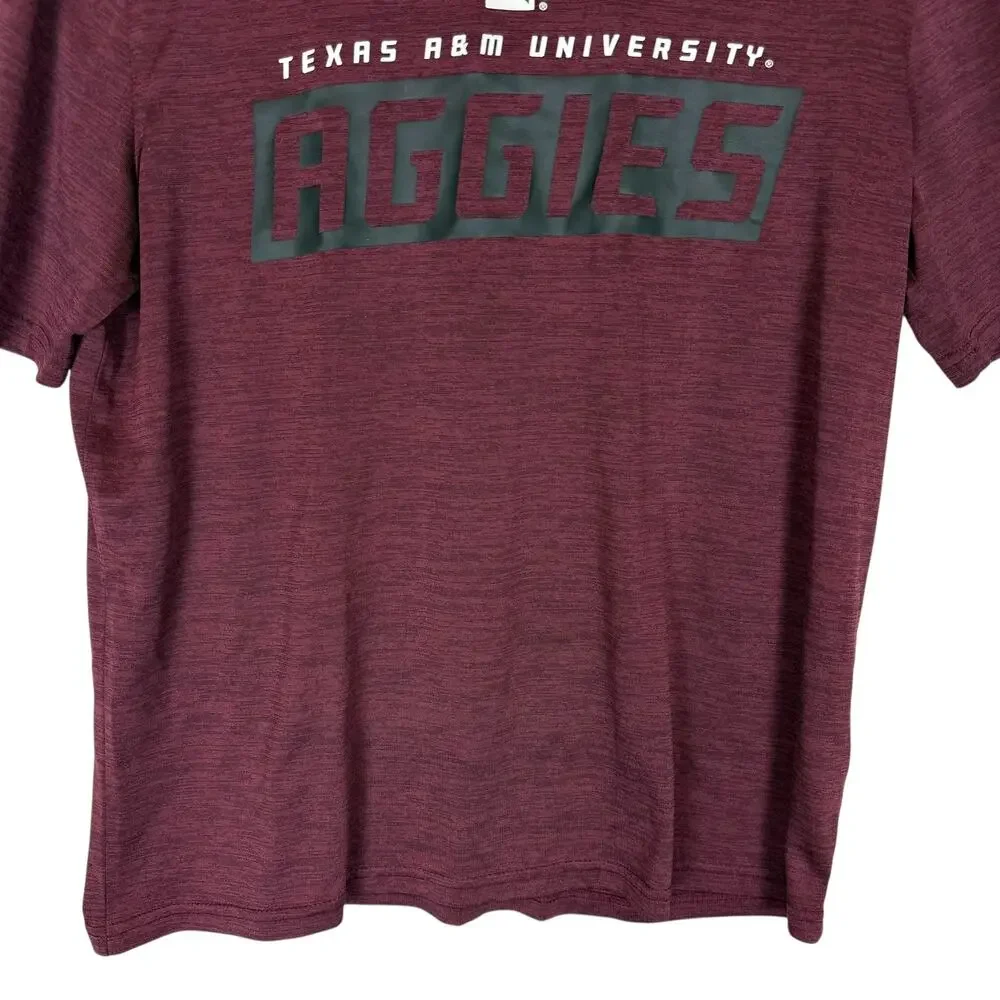 Russell Texas A&M Aggies T-Shirt Men's‎ Medium Maroon Crew Neck Short Sleeve